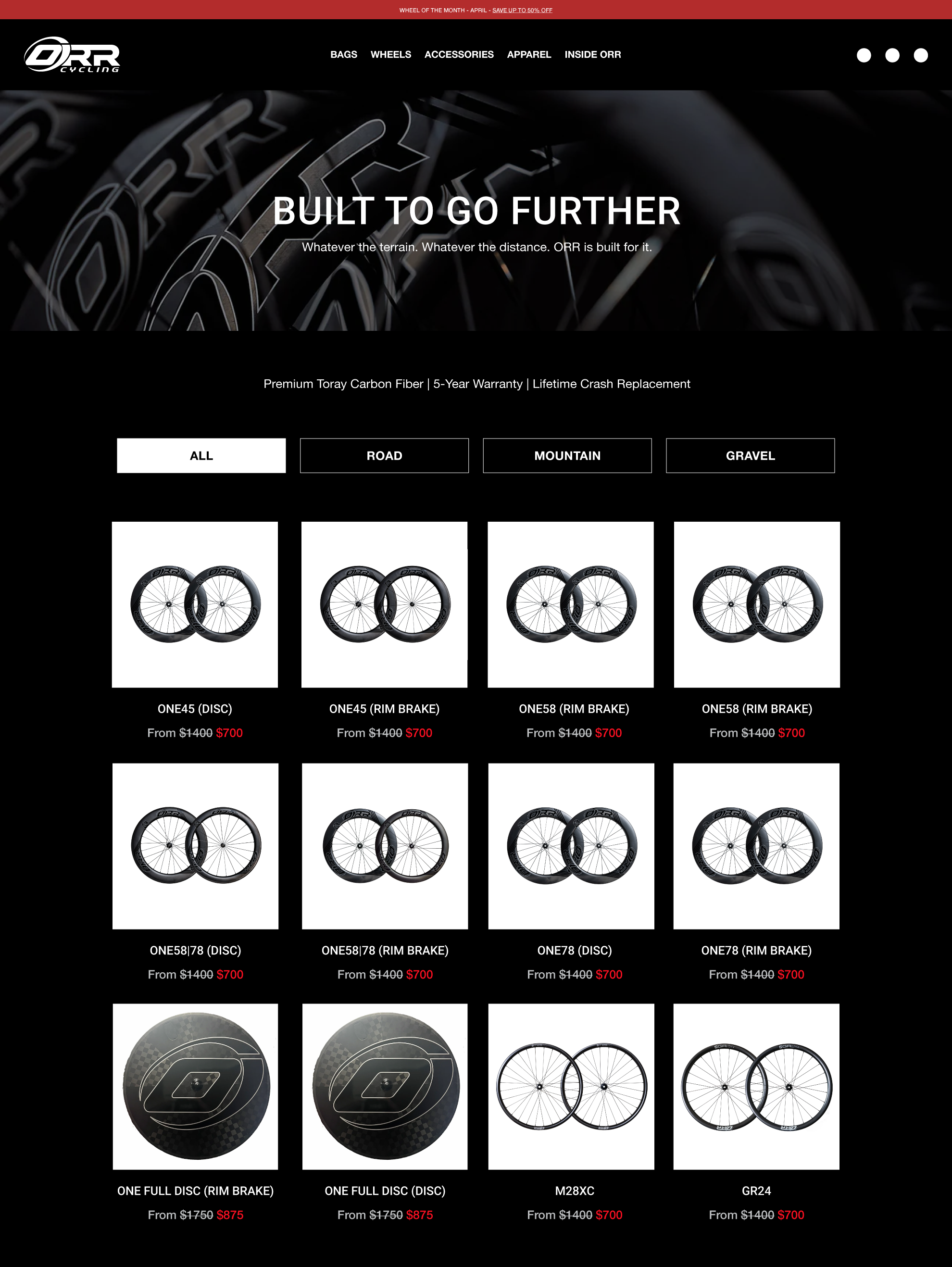 ORR Cycling wheel collection page